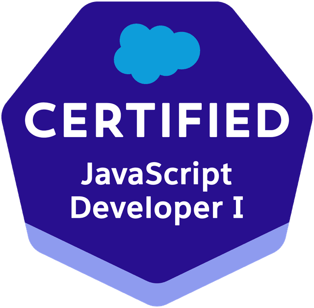 Salesforce Java Script Developer Certification Badge